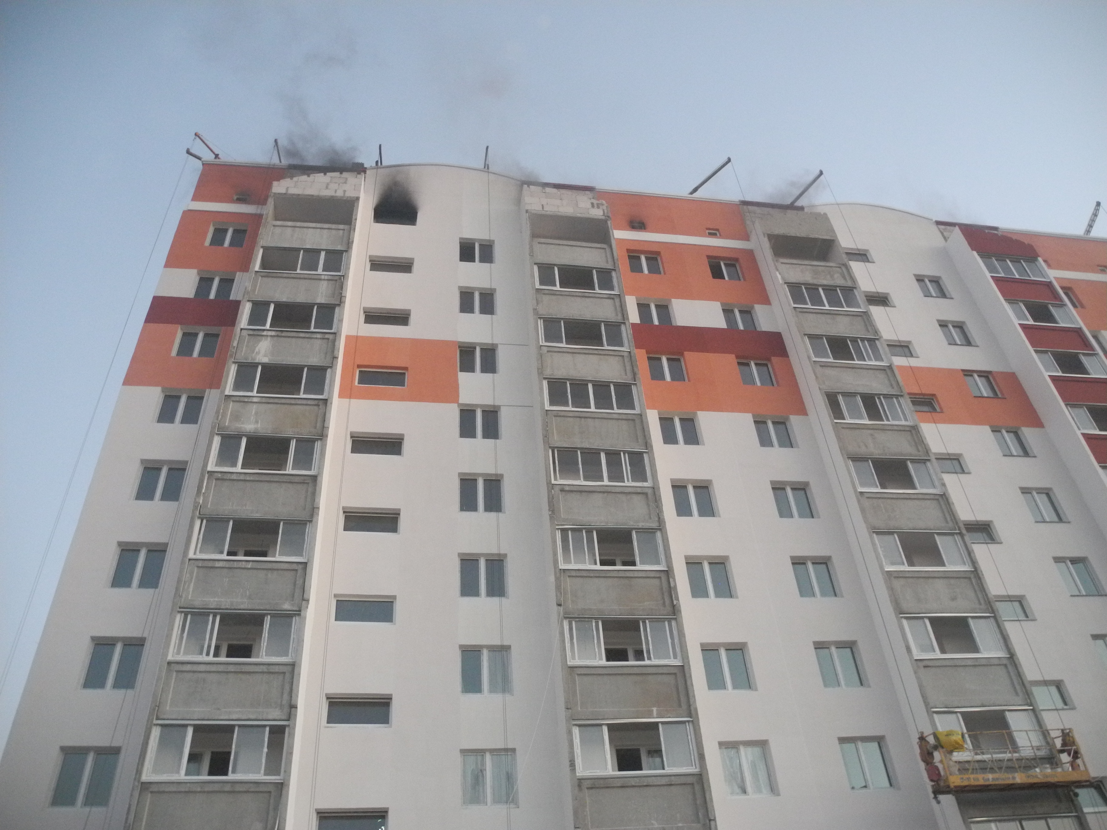 В Гомеле горела новостройка