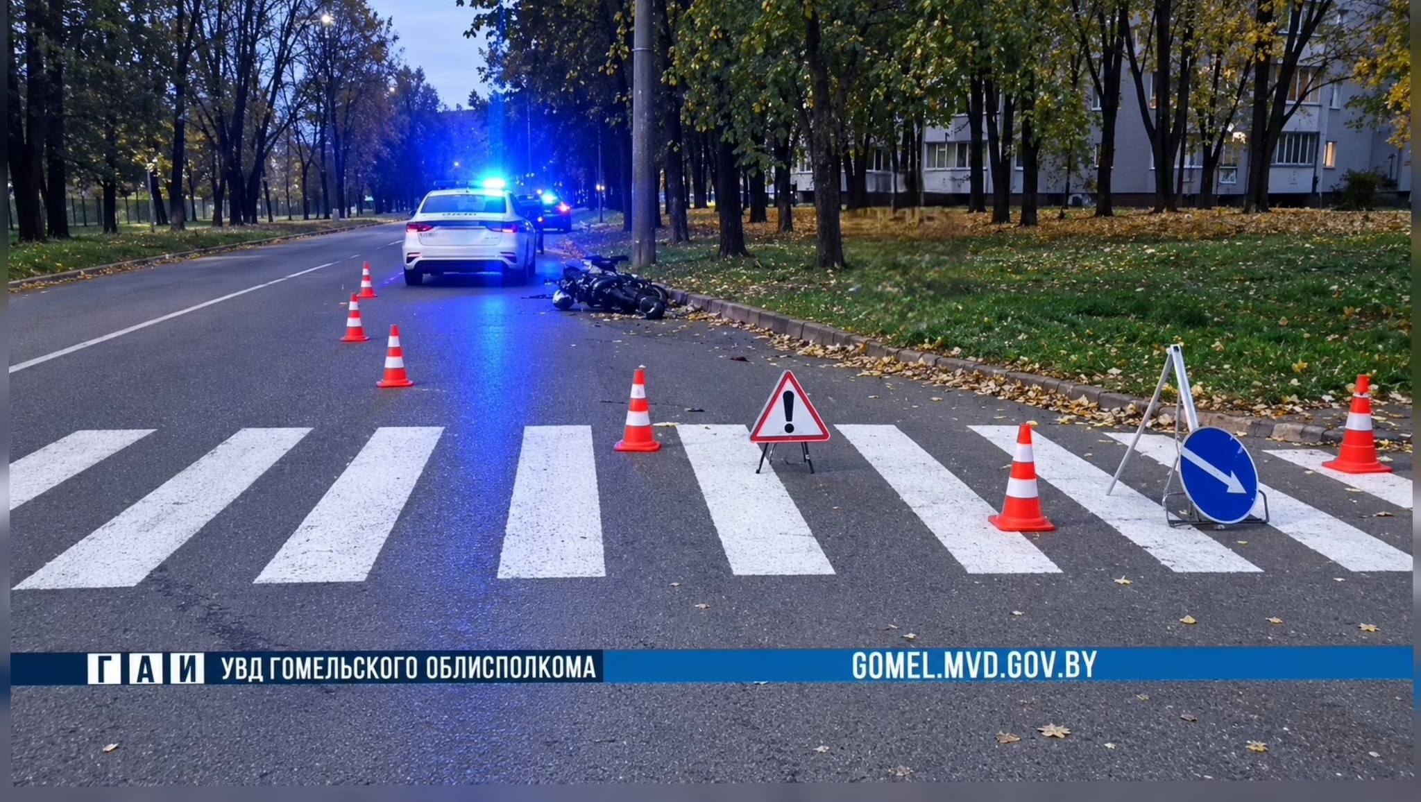 ДТП в Гомеле: водитель электровелосипеда госпитализирован после наезда «Volvo»