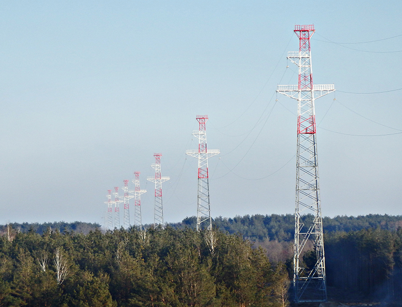 В Гомельской области появилась первая воздушная ЛЭП на повышенных опорах