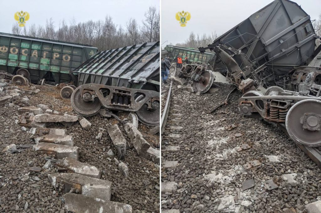 В Рязанской области неизвестные пустили под откос 19 вагонов поезда