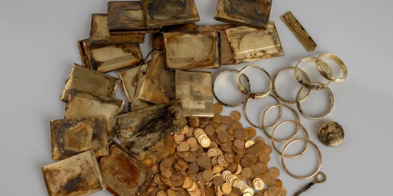 Француз случайно нашёл клад из целых золотых слитков во время строительства бассейна