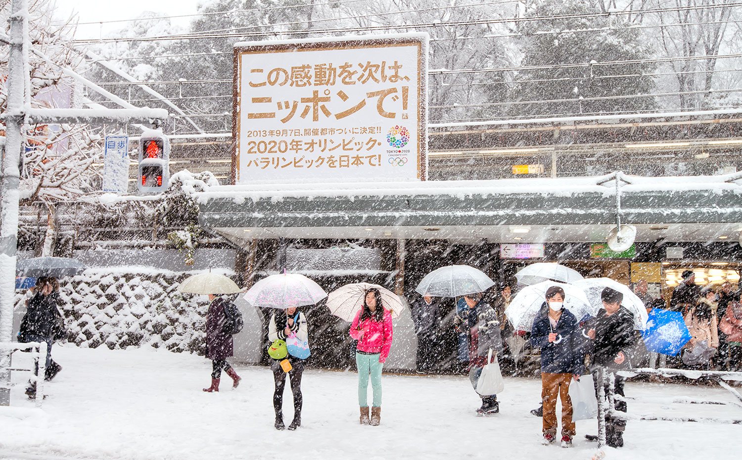 Сильнейшие снегопады накрыли Токио