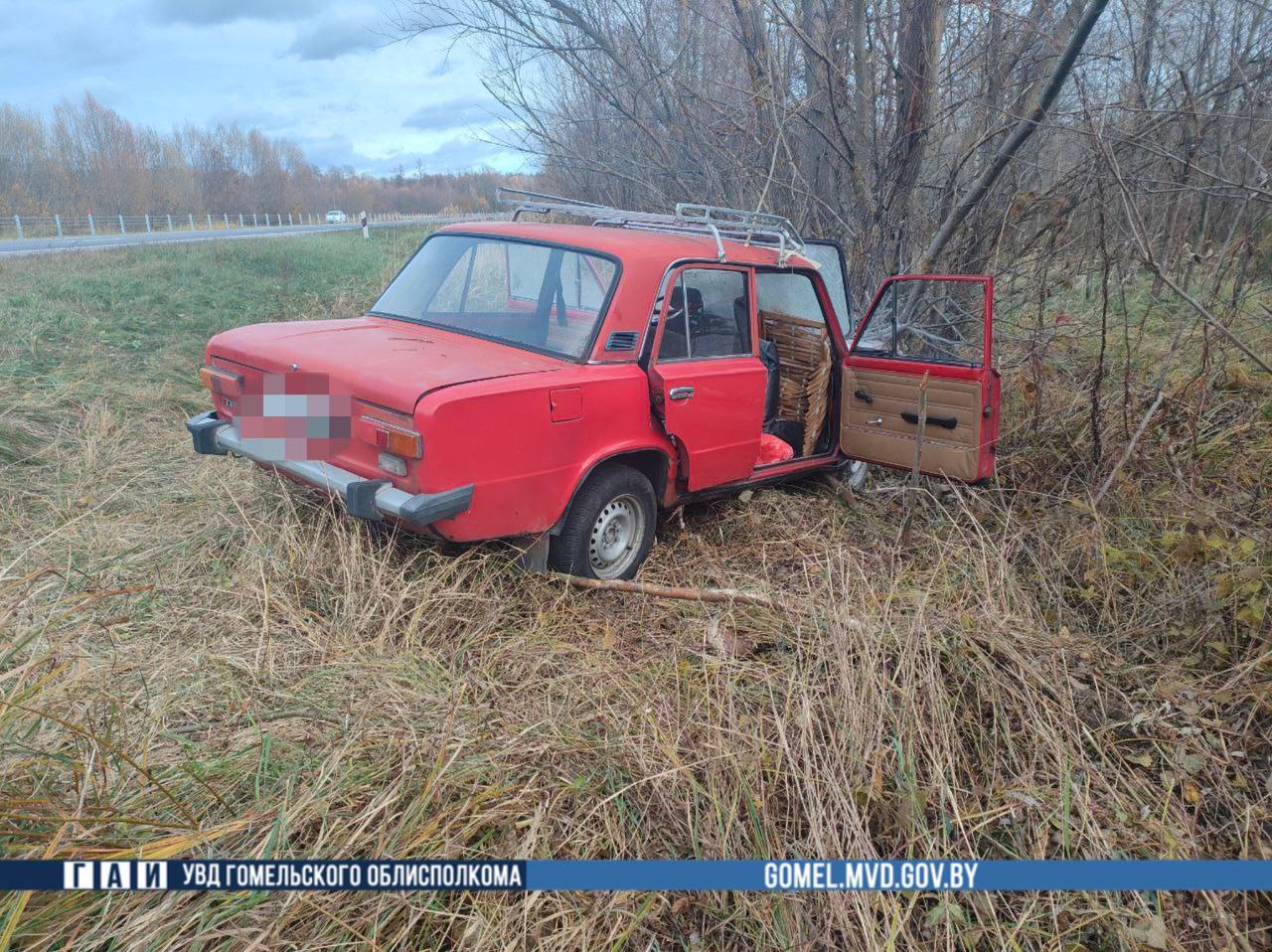 Под Гомелем 81-летний водитель погиб, врезавшись в дерево из-за плохого самочувствия